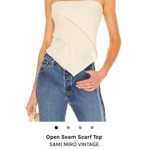 SAMI MIRO VINTAGE open seam scarf top